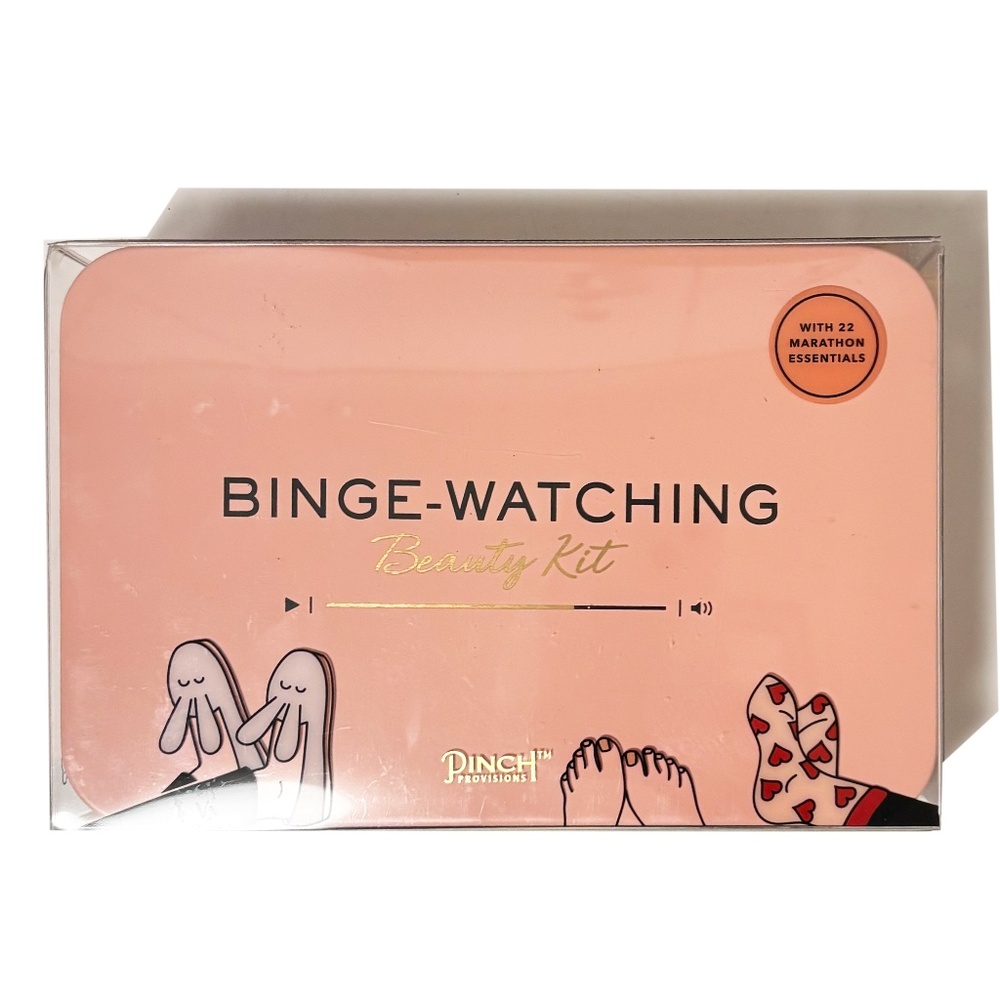 NEW - Pinch Provisions Binge Watching Beauty Gift Set - 22 Essentials Plus Tin!